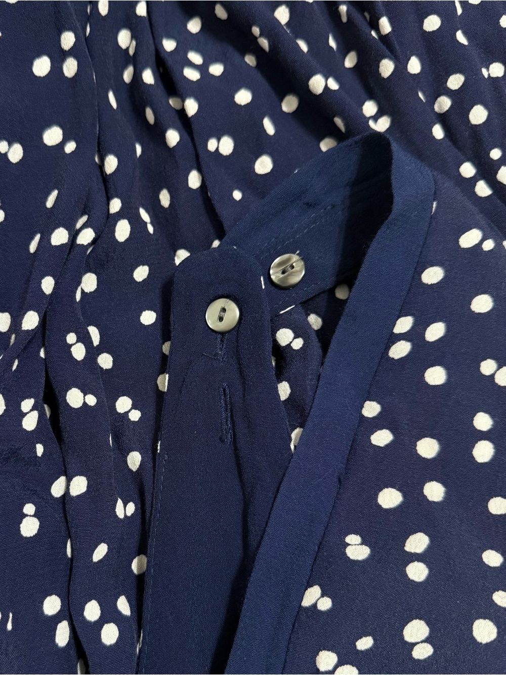 Anthropologie HD in Paris Tallulah Polka Dot Navy Wide Leg Jumpsuit - Picture 8 of 9